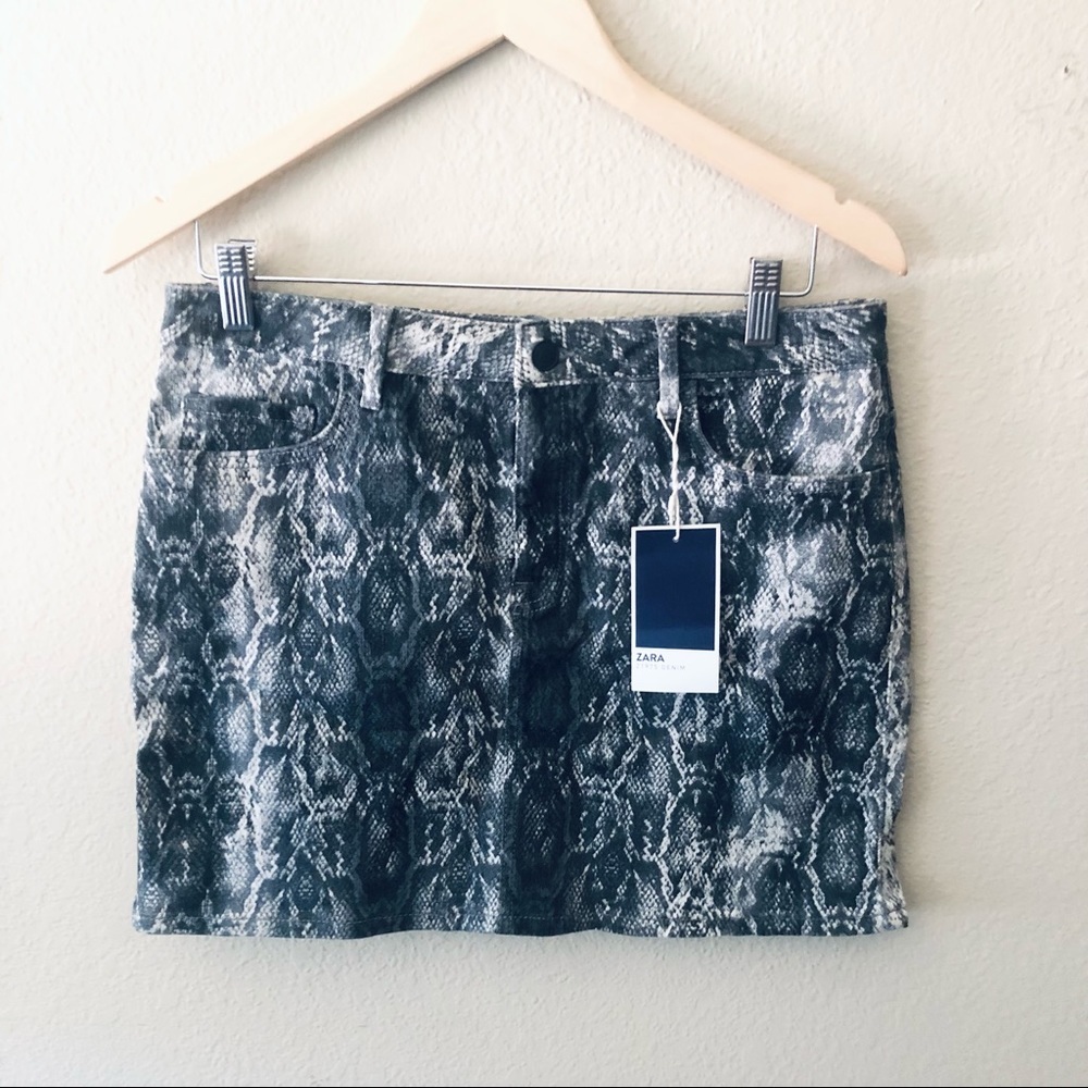 Zara Snake Print Skirt